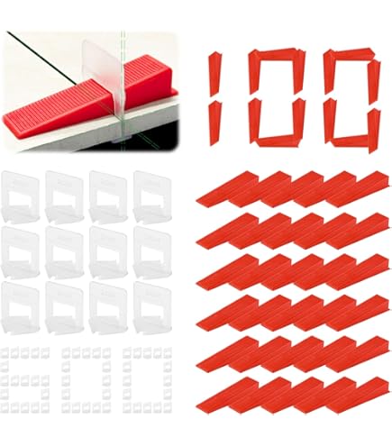 Kubala Tegel Nivelleersysteem – 800 Clips met 2,0 mm Afstandhouders – Voor Tegeldiktes 3–16 mm – Inclusief 20L Emmer – Voor Wand- en Vloertegels