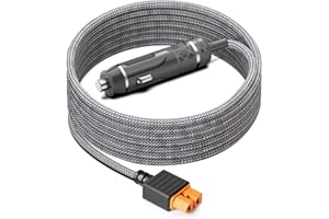 KFD XT60i Câble de charge de voiture pour EF ECOFLOW DELTA 2 Max, station d'alimentation portable DELTA 3 Plus RIVER 2 MAX Anker SOLIX C300 1000 DJI Power 1000 16AWG DC 12 V/24 V Bloc d'alimentation