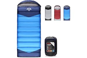 ETGLCOZY Sleeping Bags for Adults Kids, Ultralight Compact w/Compression Sack for Warm & Cold Weather Camping Essentials for Backpacking Hiking Travel Indoor - Unisex Boy Girl Man Woman