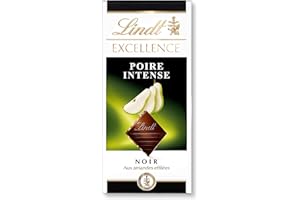 Lindt - Tablette EXCELLENCE Noir Poire Intense - Chocolat Noir, 100g