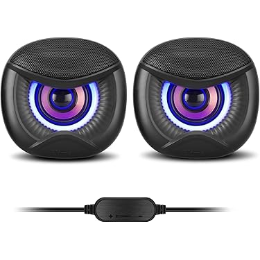 Gaming Speakers For Pc Cyber Acoustics Color Changing Desktop