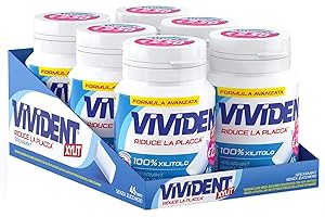 PERFETTI VAN MELLE BARATTOLO DA 46 CONFETTI GOMME DA MASTICARE VIVIDENT XYLIT CON XILITOLO BLU