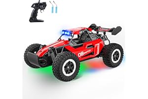 SZJJX Remote Control Cars for Kids Age 3 4 5 6 7+,20 KM/H High Speed RC Car with LED Lights,2.4Ghz RC Monster Trucks for Girls Toys,2WD Toy Car for Christmas Birthday Boys Girls Gifts Red
