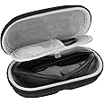 Geekria Shield Smart Glasses Case Compatible with Razer Anzu, Meta Ray-Ban Wayfarer Smart Glasses, Hard Shell Protective AR Glasses Carrying Case, Replacement Travel Bag with Cable Storage