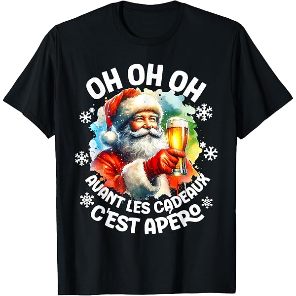 T-shirt Humour Noël 'Joyeux Noël 2024' - Idée Cadeau Drôle Pour Homme - Coton Léger Coupe Classique