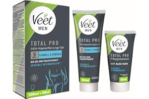 ‎VEET Veet Men Intim-Haarentfernungs-Set - Enthaarungscreme für den Intimbereich, für Männer - 100 ml Tube & 50 ml Pflegebalsam