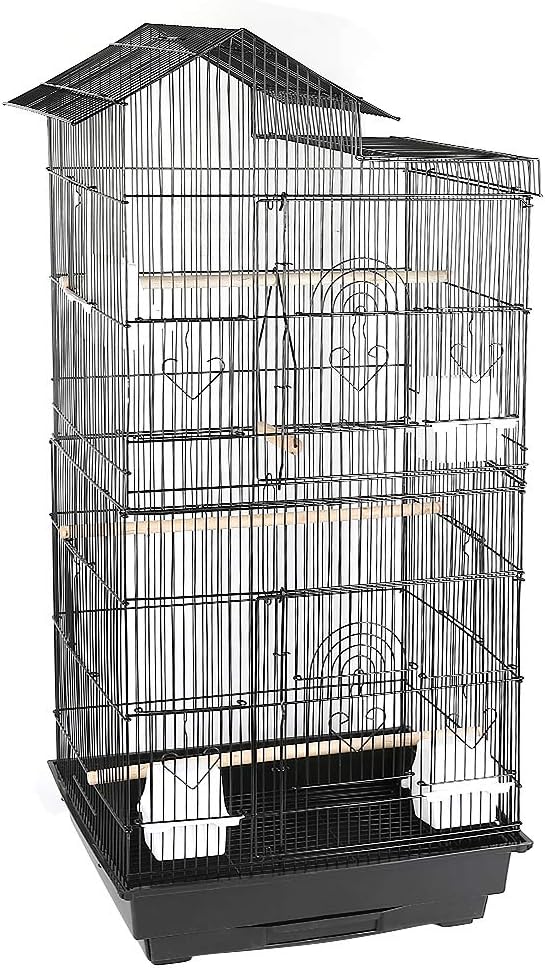 Jaulas para pájaros,Jaula Pájaros Metal,Jaulas Grandes,Jaulas para Aves,Jaula de Aves Exterior,Portátil (46 * 35.5 * 99cm)