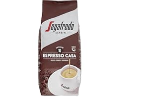 Segafredo Zanetti Caffè in Grani Espresso Casa (Confezione da 1 Kg) - Adatto per la Moka - Linea Le Classiche, Chicchi di Caffè a Tostatura media, Gusto pieno e cremoso