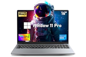 NIAKUN 16 Pulgadas Pc Ordenador Portatil Laptop, Notebook RAM 16GB+SSD 1TB, N95 Processor(hasta 3,4 GHz) Full HD 1920x1200P, Teclado Retroiluminado para Computadora Portatil, USB 3.0, 6000mAh