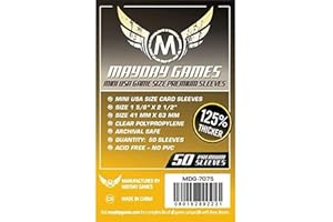 Mayday Games Juego de Cartas Premium de 41 x 63 mm Sleeves Mini USA (Paquete de 50)