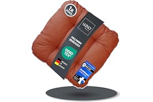 LILENO HOME 1 coussin de chaise couleur terre cuite (38 x 38 x 8 cm) – Coussin d'assise pour chaise de jardin, cuisine ou salle à manger – Confortable, résistant aux UV, pour l'intérieur et