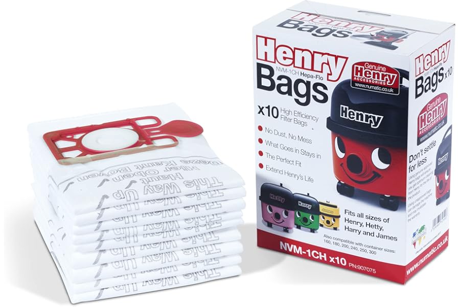 Henry Genuine NVM-1CH 907075 HepaFlo Vacuum Bags, Pack of 10