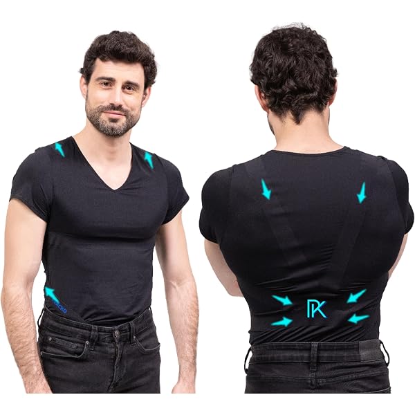 T-shirt discret correcteur de posture pour le quotidien Percko homme sable col en V taille H1.P4 T-shirt discret correcteur de posture pour le quotidien Percko homme sable col en V taille H1.P4