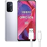OPPO A74 5G Display 6,5’’ Amoled, Quad Camera 48MP, RAM 6+128 GB espandibile fino a 256GB, batteria da 5000 mAh, Ricarica rap