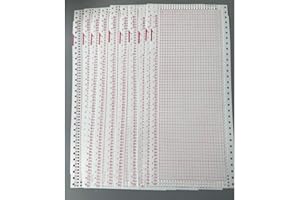 BAAQII TS Trade 10 Pcs Blank Punch Card 24 Stitch for Brother Singer SReed Knitting Machine
