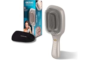 ‎CECOTEC Cecotec Szczotka naprawcza do włosów Rewitalize Champagne, Szczotka naprawcza do włosów z 5 technologiami: wibracje, jony ujemne, mikroprądy Ems, Laser Lllt, Czerwone i niebieskie światła LED