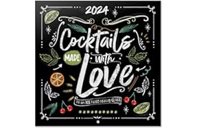 Grupo Erik Coctails Wall Calendar 2024 12" x 12" | 12 Month Planner | Square Wall Calendar 2024 | Family Planner Calendar 2024 | Kitchen Calendar 2024 | Kitchen Gifts | + 4 Bonus Months