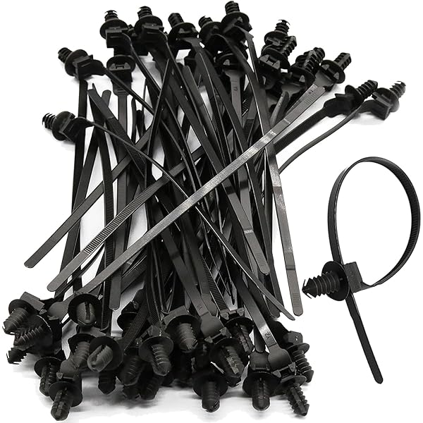 Nylon Universal Cable Tie Buckle, 2025 New Heavy Duty Self-Locking Zip Ties Rivet