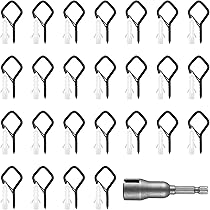 Vis Crochet LOT DE 30 Crochets à Visser Avec Boucle De Sécurité Noire Piton à Visser