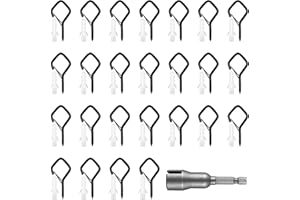 SZSLMY 25 Stk Schraubhaken, Haken zum Schrauben, Deckenhaken, Edelstahl Hakenschrauben mit Sicherung, zum Aufhängen Pflanzen, mit 1 x Flügelmutter Schraubendreher, Wandanker - Schwarz/Rautenform…