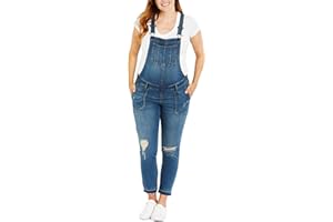 Motherhood Maternity Side Panel Skinny Ankle Length Denim Overalls Jeans Mujer