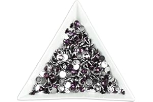BAD ASS BEAUTY 500pcs 5mm Flat Back Resin Rhinestones Bling Crystal Diamantes for Nail Art & Craft (5mm, Grape)
