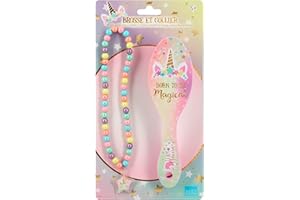 Taldec Licorne - Brosse et Collier pour Enfant dès 3 Ans - Bijoux et Accessoires KD Fashion