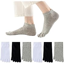 Calzini Con Dita Separate Donna - 6 Paia A Righe Colorate Per Sport E Quotidiano - Foto 7