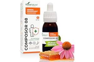 Equinácea, Propóleo y Tomillo - Aumenta tus Defensas, Refuerza el Sistema Inmune - Prevención y Alivio de Resfriados -100% Natural - Composor 8 Soria Natural 1 Bote de 50ml