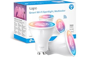 Tapo L630 GU10 (2 paquetes) – Bombilla LED inteligente Wi-Fi, RGBW multicolor, 16 millones de colores, compatible con Amazon Alexa, 350 lúmenes, 3.7W, ahorro de energía, 2 unidades