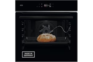AEG Piekarnik do zabudowy WiFi – seria 7 kolorowy wyświetlacz TFT z asystentem gotowania – Made in Germany – samoczyszczenie pirolizy – czujnik temperatury rdzenia: do dokładnego gotowania – czarny –