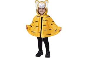 Spooktacular Creations Costume d'Halloween pour bébé unisexe avec cape de tigre jaune, cape de tigre, costume de tigre