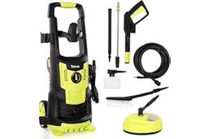 BIRTECH Pressure Washer, 2200W 165bar 450L/H Electric Jet Washer, Snow Foam pressure washer with Adjustable Spray Nozzle, High Power Washers for patio/car/Garden/Yard/Cars/Fences/Driveways