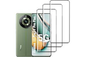QZJinch Szkło ochronne do Realme 11 Pro, szkło ochronne HD, pełne pokrycie 3D, twardość 9H, odporne na olej, odciski palców, bez pęcherzyków powietrza, wysoka czułość, obsługa identyfikatora odcisków