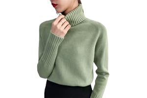 JJZEX Pull en cachemire pour femme à col roulé et manches longues - Idéal pour l’automne et l’hiver