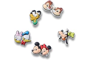 Crocs Mickey And Friends PVC 5 Pack, Charm Decorativi per Scarpe Unisex-Adulto, Multicolore, Taglia Unica
