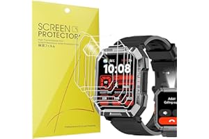 Blueshaweu Schutzfolie Kompatibel mit Blackview Smartwatch Herren 2,01'' W60, HD klar Flexible TPU Displayschutzfolie [6 Stück] Kompatibel für iowodo W60/ Baolubao W60 Smartwatch (transparent)