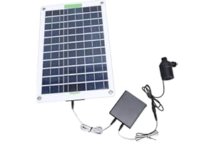 DPOFIRS KIT de Bomba de Agua Solar de 100 W, Bomba de Fuente de Agua con Energía Solar, con Caja de Almacenamiento de Energía, para Estanques de Baño de Pájaros, Estanque de Peces de