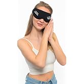 قناع النوم القطن الأسود القابل للغسل شريط العين
