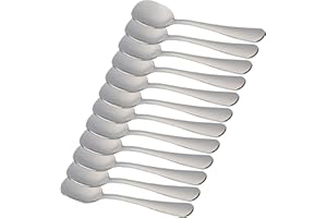 ETREXONLINE 12 cucchiai da gelato in acciaio inossidabile 14,5 x 3 cm
