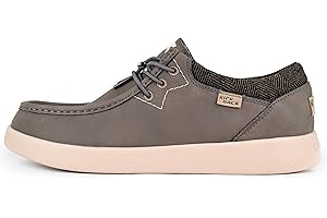 Kickback Haven - Mocassini da Uomo - Scarpe Casual Leggere da Uomo - Tomaia in Morbida Pelle e camoscio - Lacci Elastici Regolabili - Suola Ammortizzata - Solette in Schiuma Attiva Foderate in Pelle