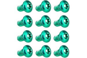 T TAKONE Tornillos de disco de freno para bicicleta, 12 unidades, M5 x 10 mm, anodizado para bicicleta, T25, para MTB, bicicleta de carretera, bicicleta de montaña (verde)