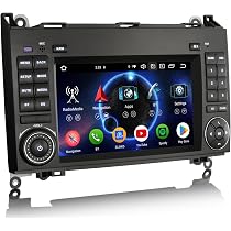 Tomzz Cornice Radio Doppio DIN Per Mercedes Classe A/B/Sprinter/Vito/Viano E VW Crafter – Kit Di Installazione Con Staffe E Materiale Di Fissaggio, Colore Nero