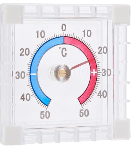 Thermomètre Rond Transparent Pour Fenêtre - Sans Pile, Auto-adhésif, étanche, Pour Température Extérieure