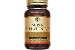 Solgar Super Mélatonine 1,9mg - Sommeil - Facilite l'endormissement - Atténue les effets du décalage horaire - Complément Alimentaire - Flacon de 60 comprimés