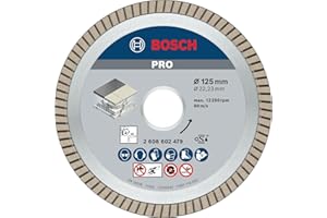 Bosch Professional Diamanttrennscheibe Best for Ceramic Extra-Clean Turbo (Keramik, 125 x 22,23 mm, Zubehör Winkelschleifer)