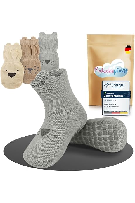 FALKE Baby Socken Multi Stripes – Rutschfeste Sohle, Weicher Plüsch, Für Krabbeln & Laufenlernen, Unisex