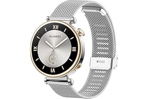NEMUALL Bransoletka kompatybilna z Huawei Watch GT 4 41 mm, metalowa bransoletka, 18 mm, pasek do zegarka, stal nierdzewna, zapasowy pasek dla kobiet i mężczyzn