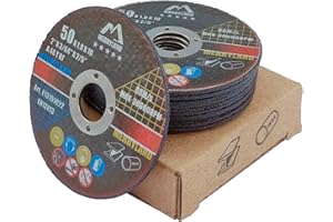 Merryland Dischi da Taglio 50mm Ferro Metallo Acciaio INOX per Smerigliatrice Angolare, 50 X 1,0 X 10 mm Disco Flessibili 10 Pezzi, Esperto-line E13151022-10