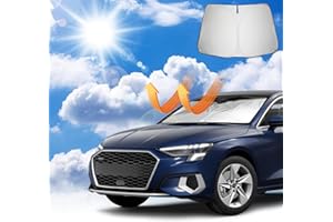 Coleya Parasole per Parabrezza Compatibile con Audi A3 8Y 2021-2025 Audi A3 8V 2014-2020, Audi A3 Accessori Copertura Parasole per Parabrezza Anteriore, Protezione Solare, Ripiegabile, Protezione UV